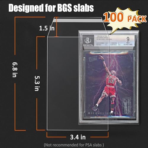 Clear Plastic Graded Card Sleeves 100 Pack