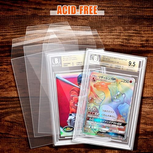 Clear Plastic Graded Card Sleeves 100 Pack