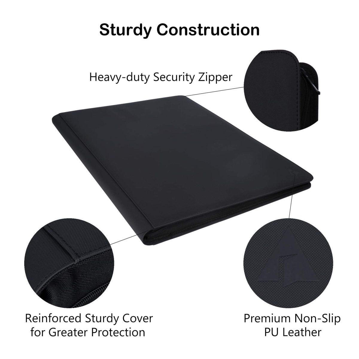 PU Leather 36-Pocket Trading Card Binder