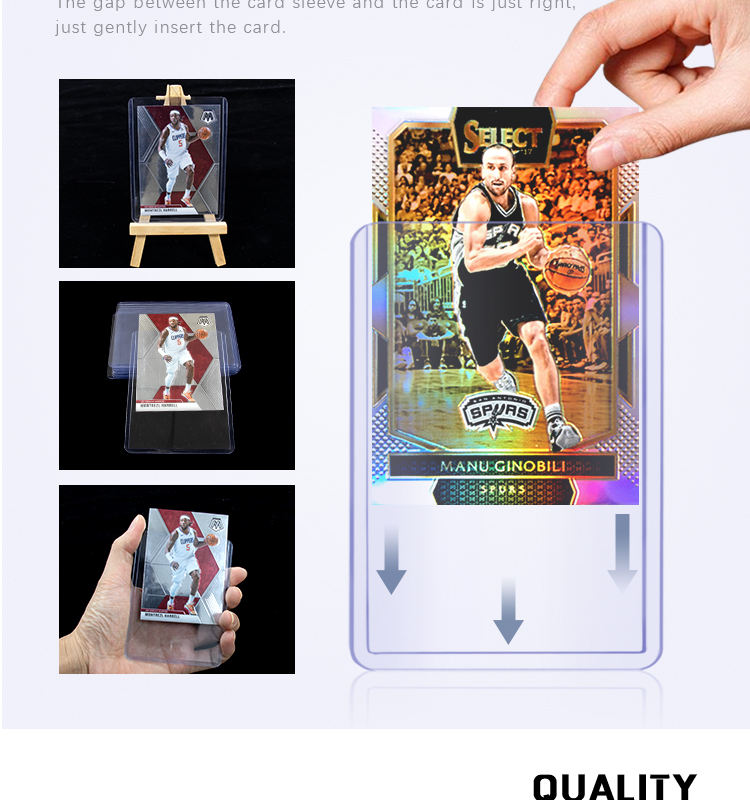 3×4 Clear Rigid PVC Business Card Toploaders