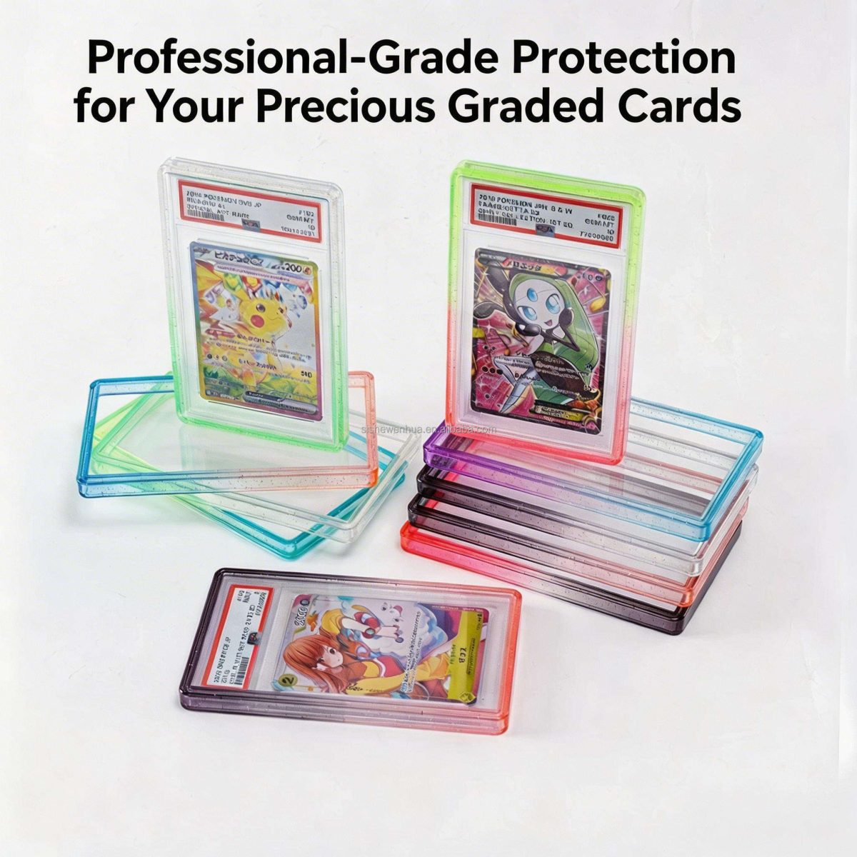 TPU Glitter Gradient Bumper Guard Case for PSA Graded Card