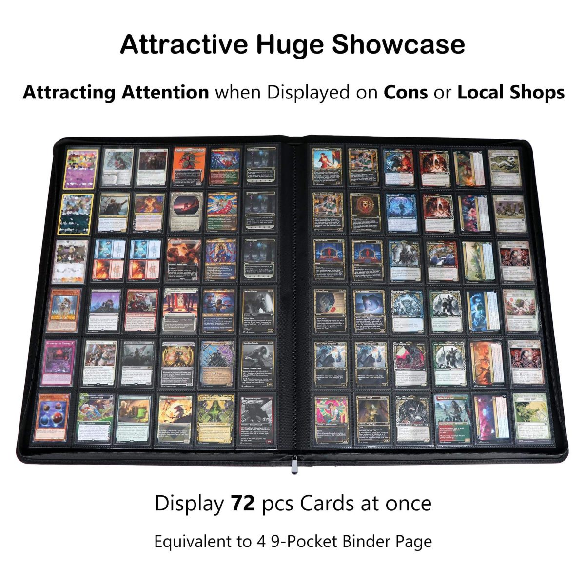 PU Leather 36-Pocket Trading Card Binder