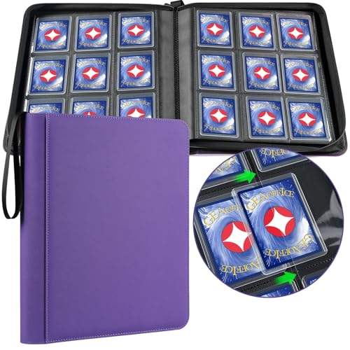 PU Leather 12-Pocket Toploader Card Binder