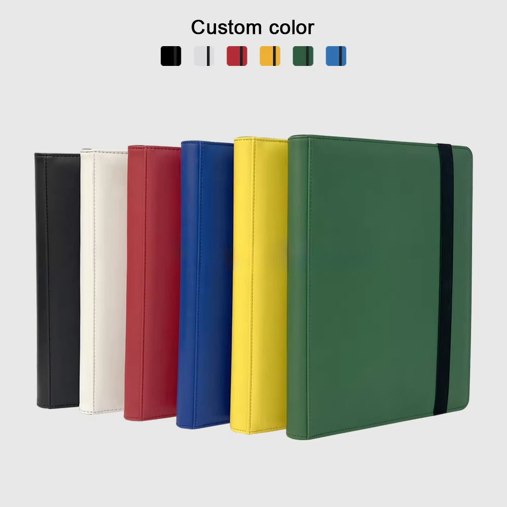 16 Pocket PU Leather Zip Trading Card Binder