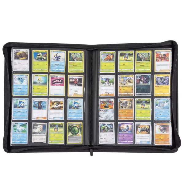 16 Pocket PU Leather Zip Trading Card Binder
