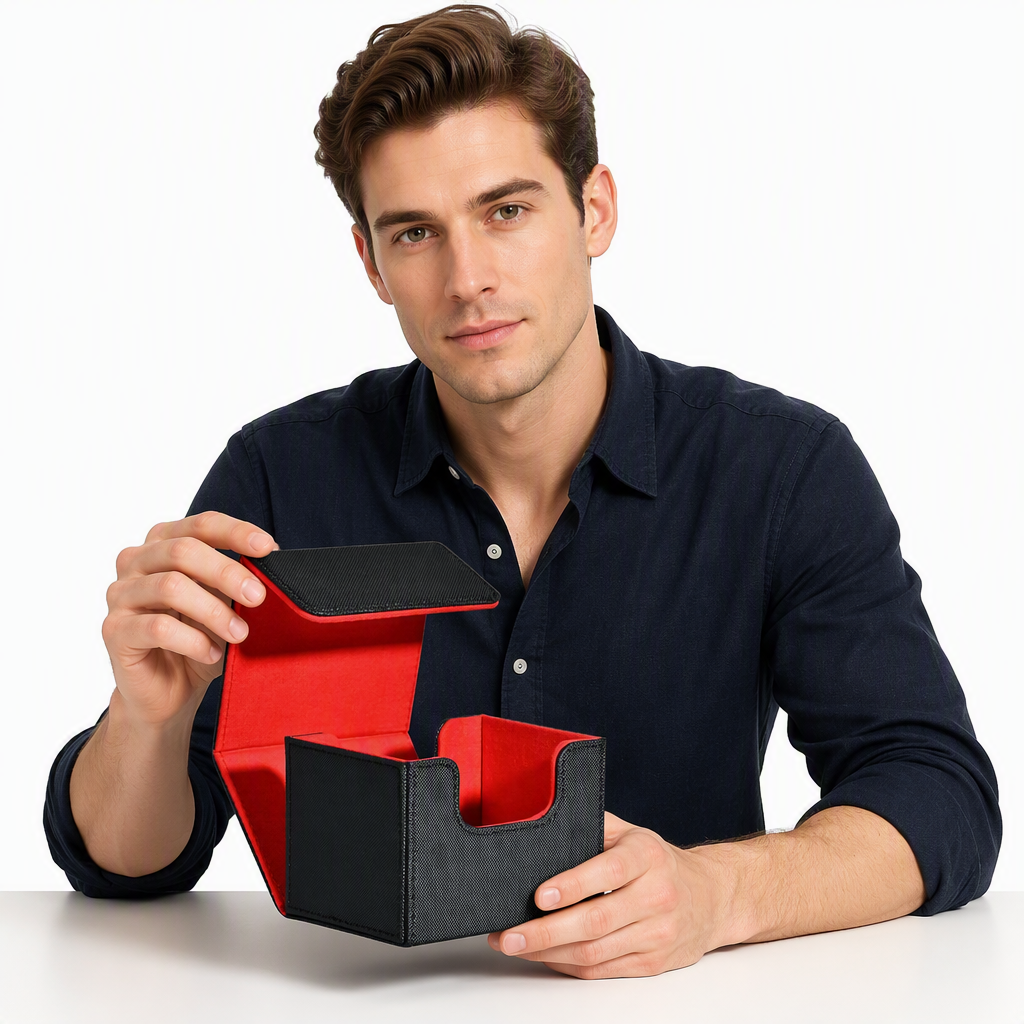 Faux Leather Trading Card Deck Box