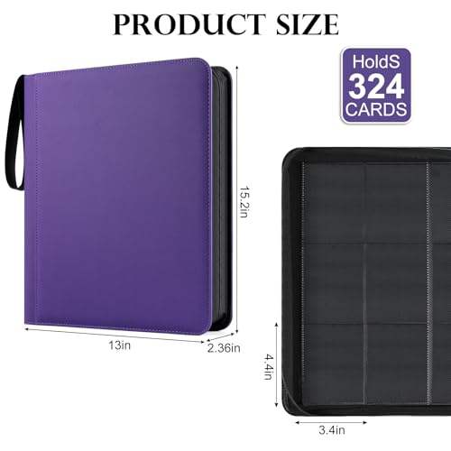 PU Leather 12-Pocket Toploader Card Binder