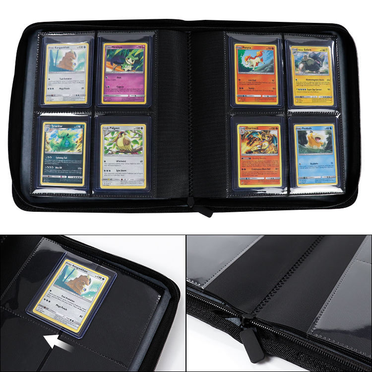 PU Leather 4-Pocket Trading Card Binder