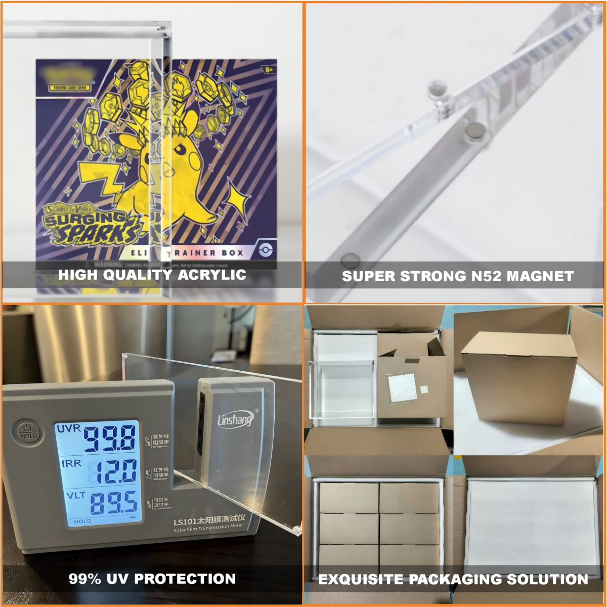 UV-Resistant Acrylic Card Display Case