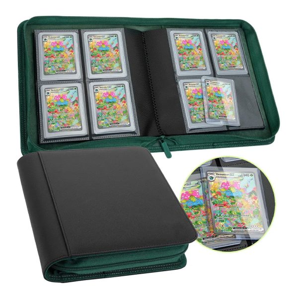 PU Leather 4-Pocket Trading Card Binder