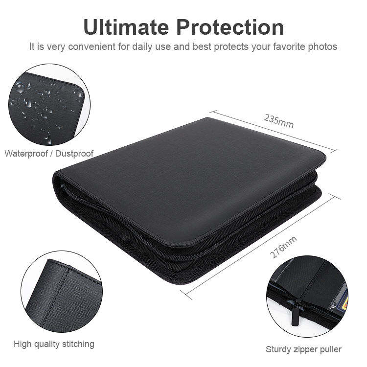 PU Leather 4-Pocket Trading Card Binder