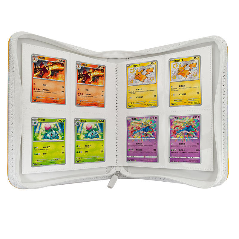 4-Pocket Synthetic Leather Card Binder