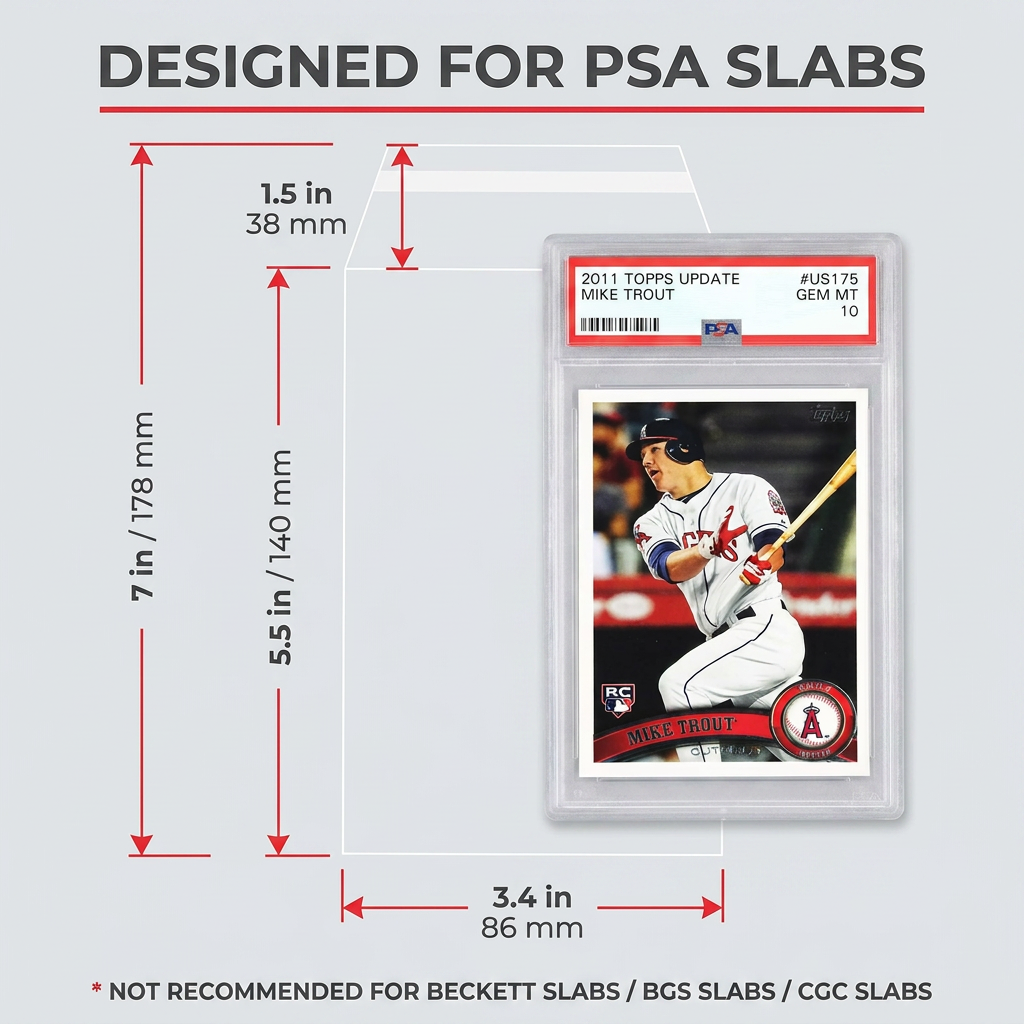 PP Graded Card Slab Sleeves 86x140mm