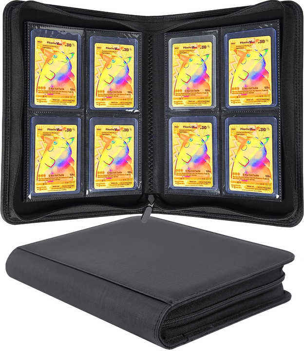 PU Leather 4-Pocket Trading Card Binder