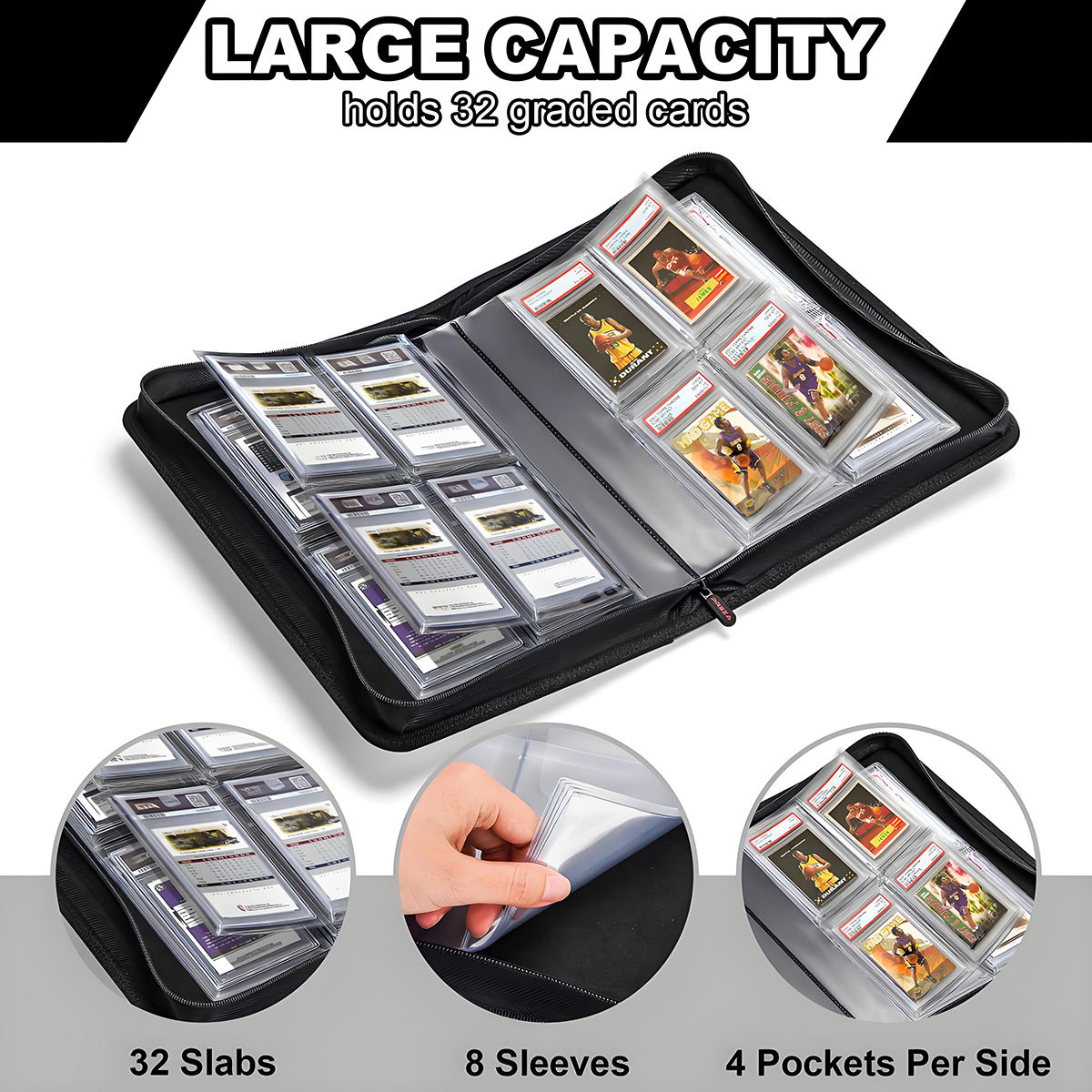 4-Pocket Graded Card Slab Binder