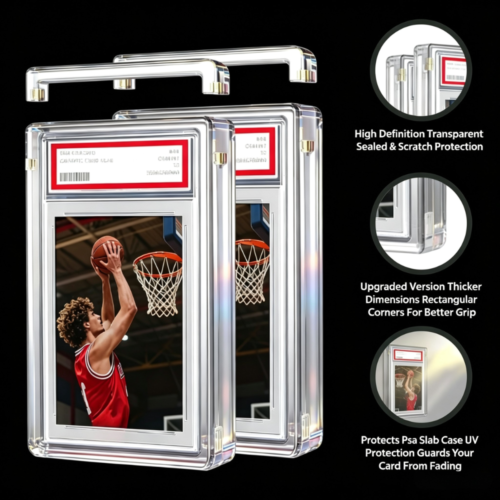 UV-Protected Magnetic Acrylic Card Slab Display Case