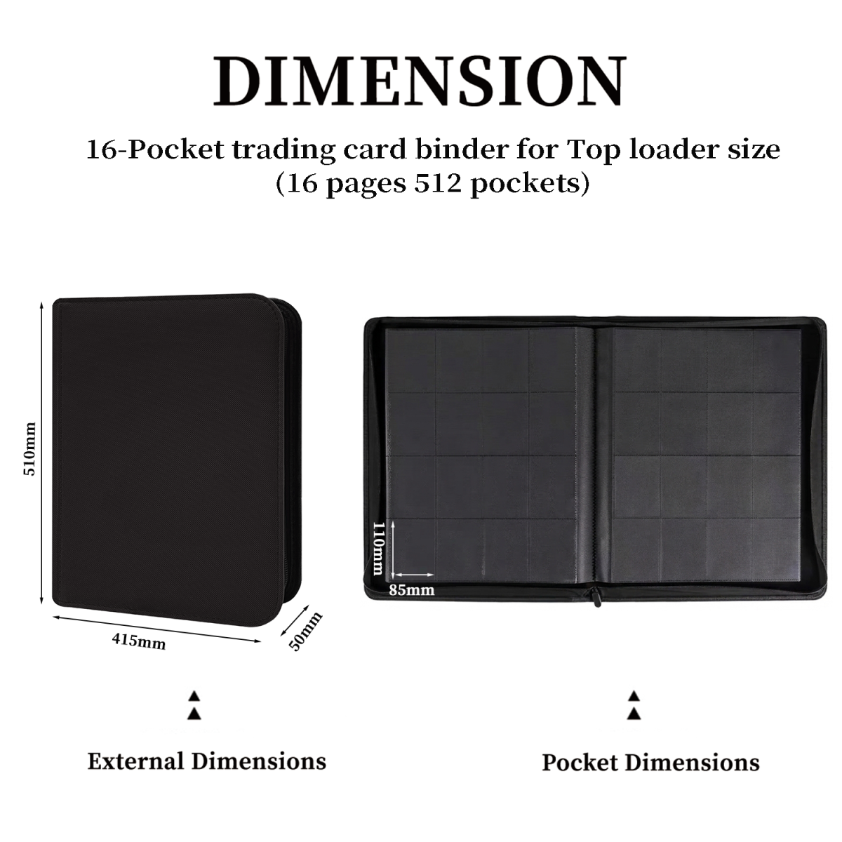 PU Leather Card Binder 16-Pocket