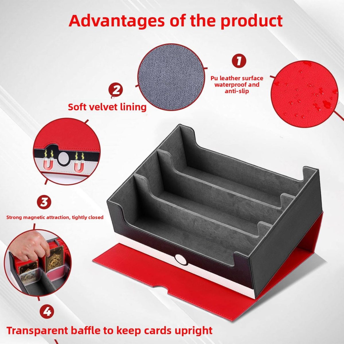 3-Row Paper Magnetic Card Storage Box