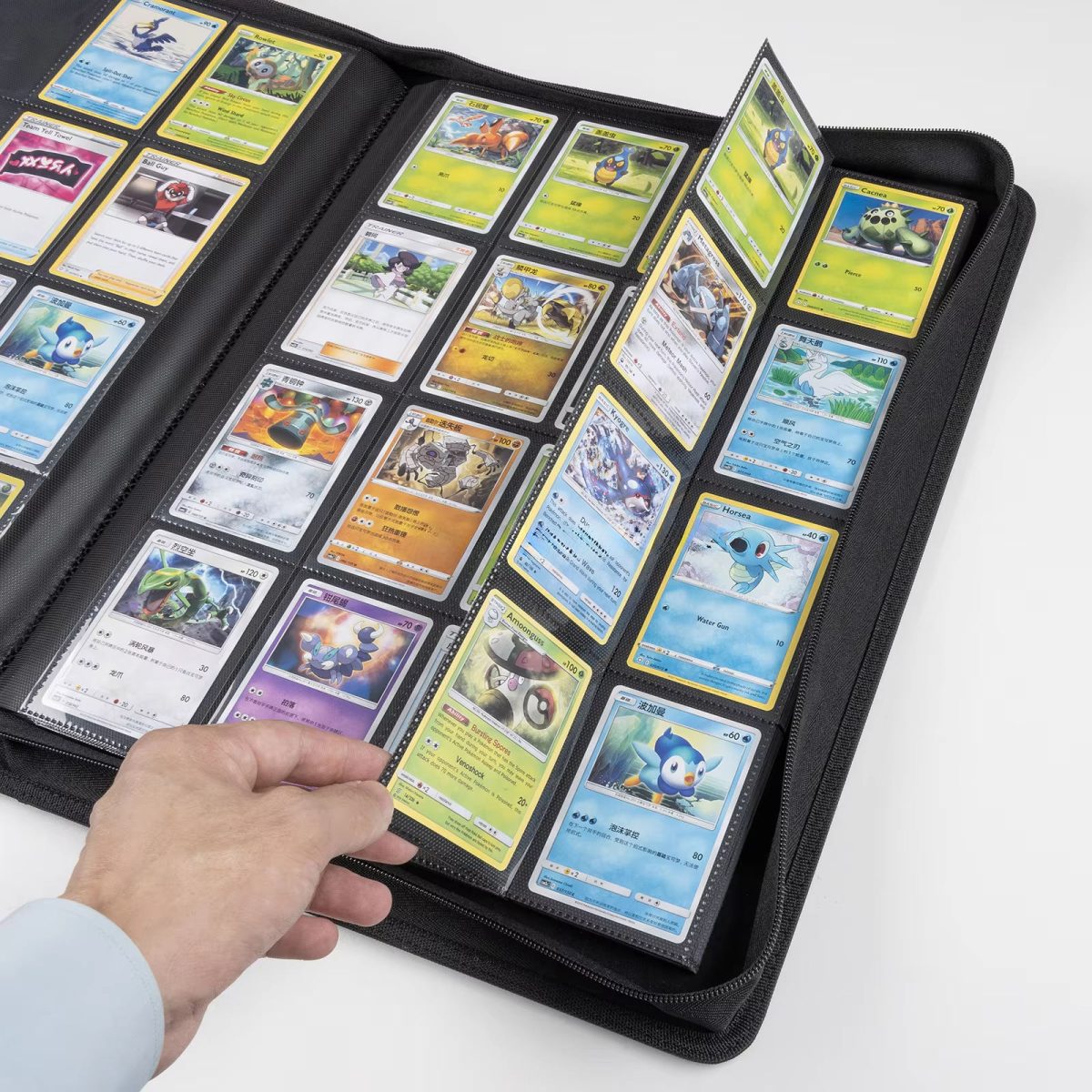 16 Pocket PU Leather Zip Trading Card Binder