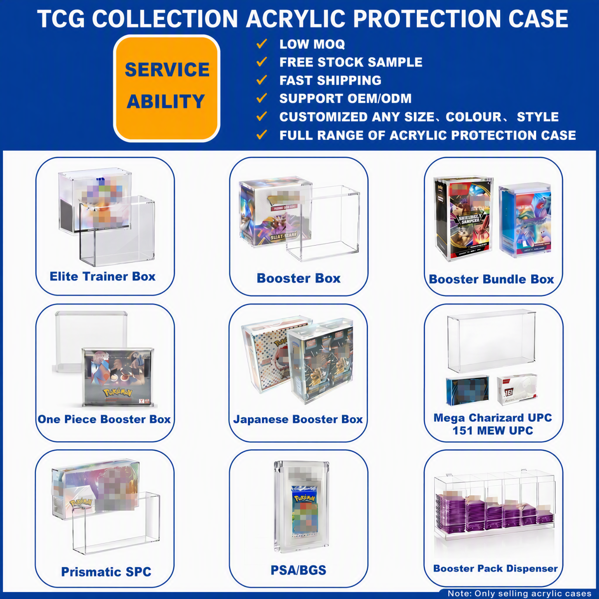 UV-Resistant Acrylic Card Display Case