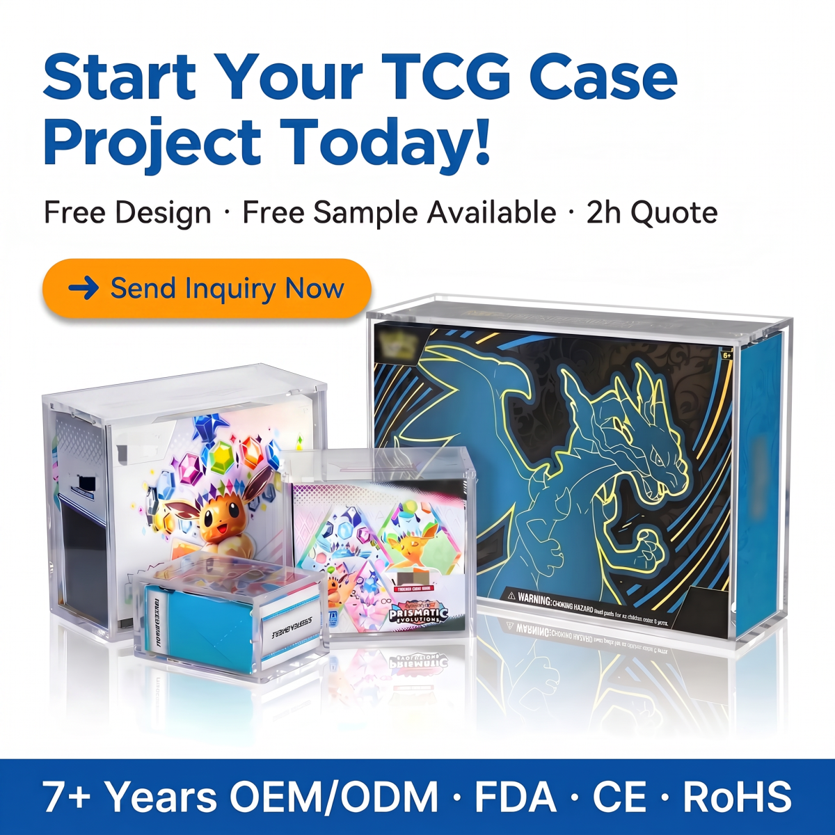 UV-Resistant Acrylic Card Display Case